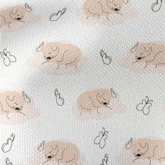 Puppy Sleeping Comfortably Waterproof Canvas