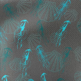 Line Jellyfish And Shells Waterproof Canvas