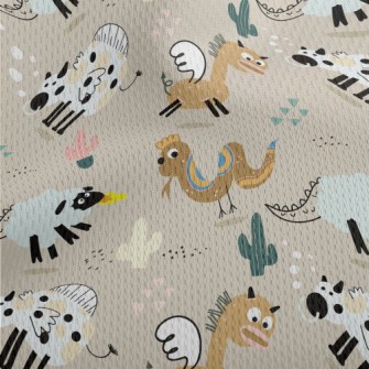 Animals Turn Into Strange Mons Athletic Mesh Flat Back