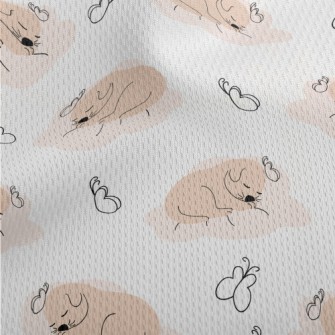 Puppy Sleeping Comfortably Athletic Mesh Flat Back