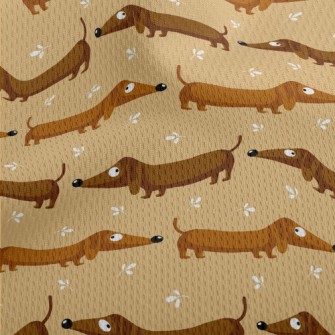 Silly Cute Dachshund Athletic Mesh Flat Back
