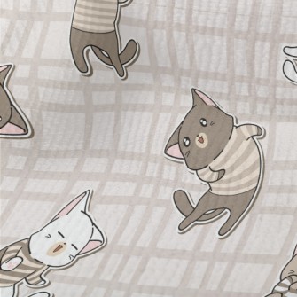 Cute Cat In Sweater Terry