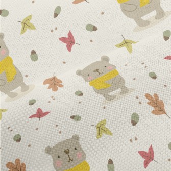 Autumn Scarf Bear Performance Linen