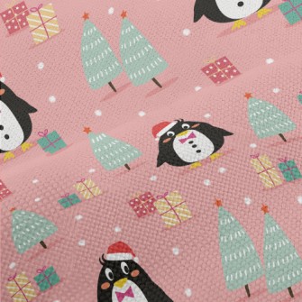 Penguin Wearing Santa Hat Performance Linen