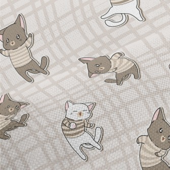 Cute Cat In Sweater Performance Linen