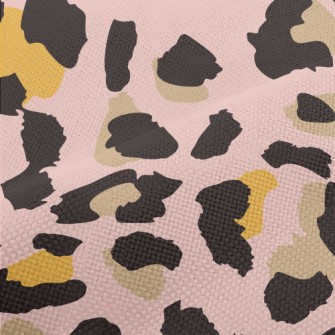 Hand Painted Pink Leopard Prin Performance Linen