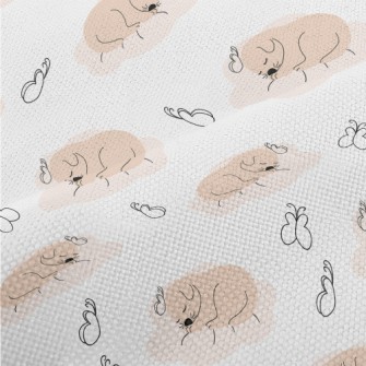 Puppy Sleeping Comfortably Performance Linen