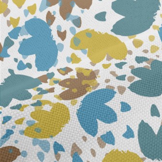 Colorful Flower Shapes Performance Linen