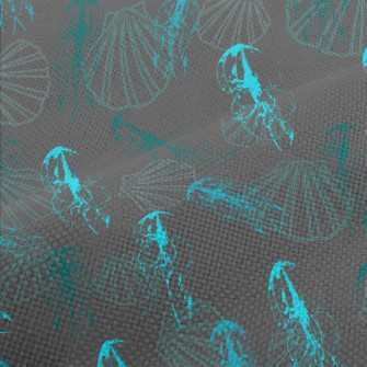 Line Jellyfish And Shells Performance Linen