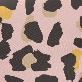 Hand Painted Pink Leopard Prin Twill