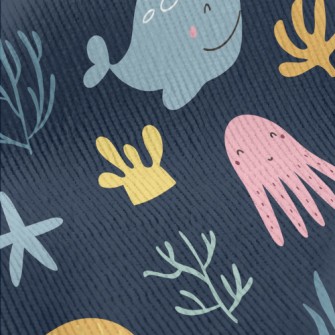 Warm And Cute Marine Life Standard Corduroy