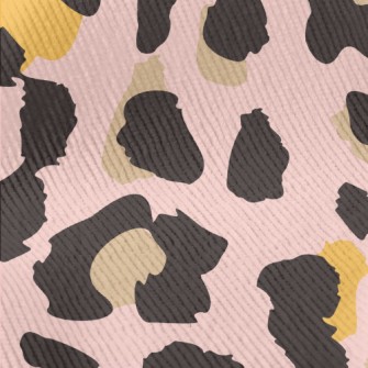 Hand Painted Pink Leopard Prin Standard Corduroy