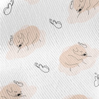 Puppy Sleeping Comfortably Standard Corduroy