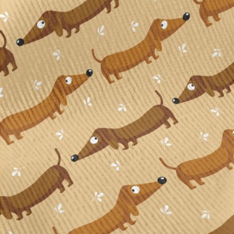 Silly Cute Dachshund Standard Corduroy