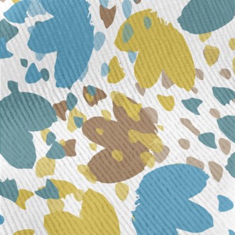 Colorful Flower Shapes Standard Corduroy