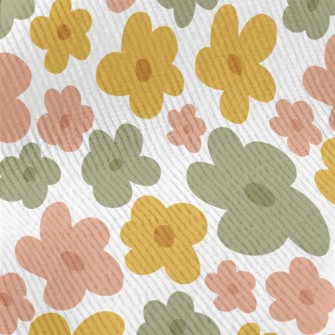 Hand Drawn Colorful Flowers Standard Corduroy