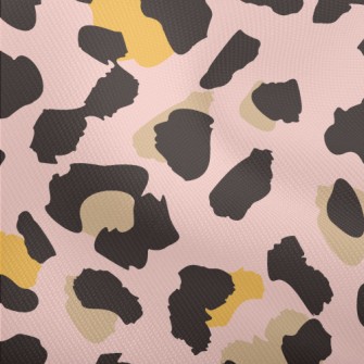 Hand Painted Pink Leopard Prin Dobby