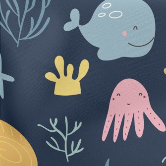 Warm And Cute Marine Life Stretch Ponte