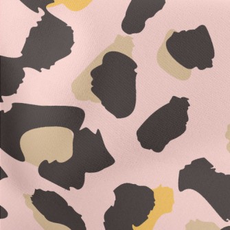 Hand Painted Pink Leopard Prin Stretch Ponte