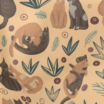 Realistic Love Cats Stretch Ponte