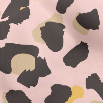 Hand Painted Pink Leopard Prin Micro Fleece