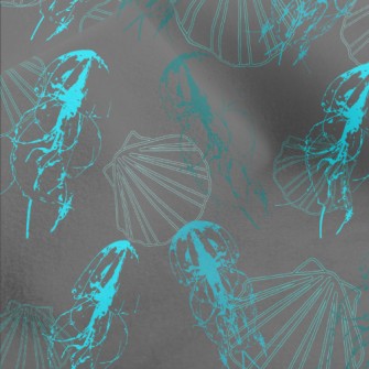 Line Jellyfish And Shells Micro Fleece