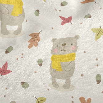 Autumn Scarf Bear Minky