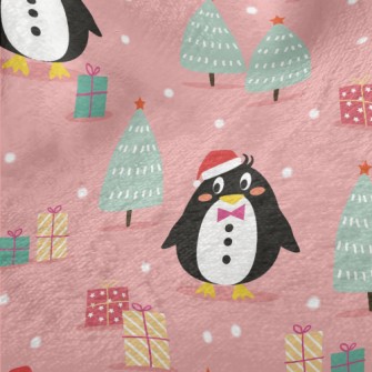 Penguin Wearing Santa Hat Minky
