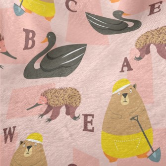 Colorful Cute Animals Minky