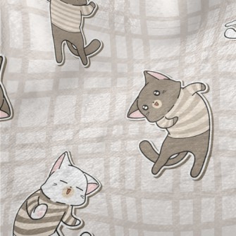 Cute Cat In Sweater Minky