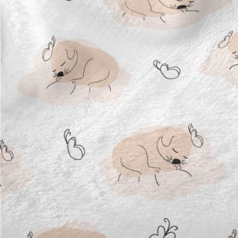 Puppy Sleeping Comfortably Minky