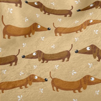 Silly Cute Dachshund Minky