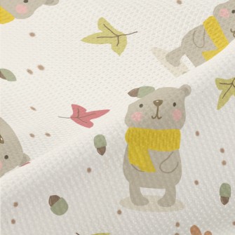 Autumn Scarf Bear Piqué