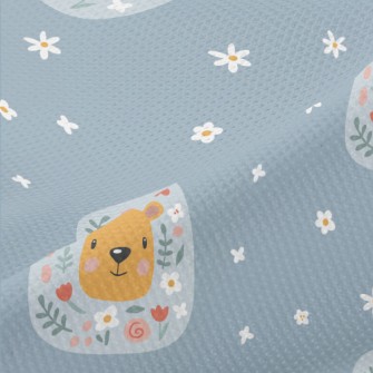 Little Bear Surrounded By Flow Piqué