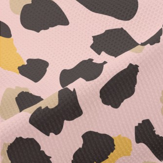 Hand Painted Pink Leopard Prin Piqué