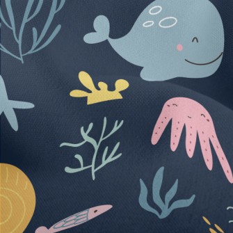 Warm And Cute Marine Life Lightweight Performance Linen