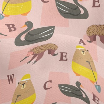 Colorful Cute Animals Lightweight Performance Linen