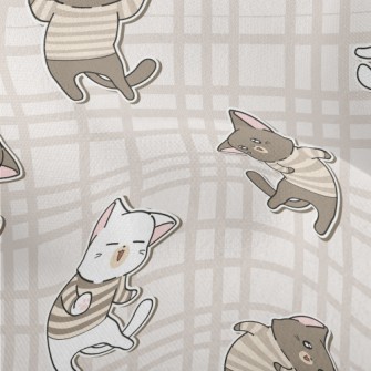 Cute Cat In Sweater Lightweight Performance Linen