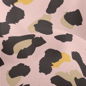 Hand Painted Pink Leopard Prin Lightweight Performance Linen