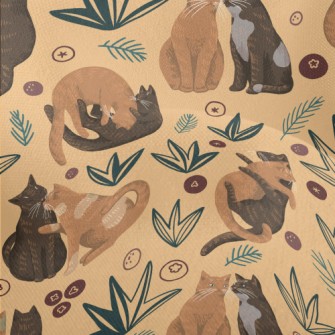 Realistic Love Cats Lightweight Performance Linen