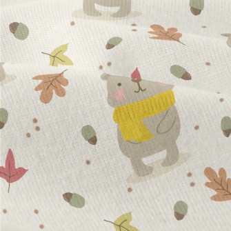 Autumn Scarf Bear Modern Jersey