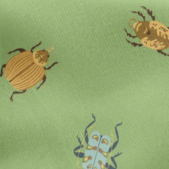 Colorful Insects Jersey Backed Fleece