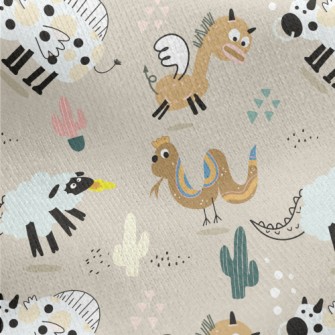 Animals Turn Into Strange Mons Jersey Backed Fleece