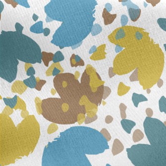 Colorful Flower Shapes Jersey Backed Fleece