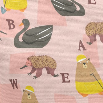 Colorful Cute Animals Pongee