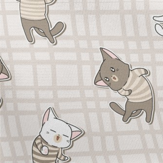 Cute Cat In Sweater Pongee