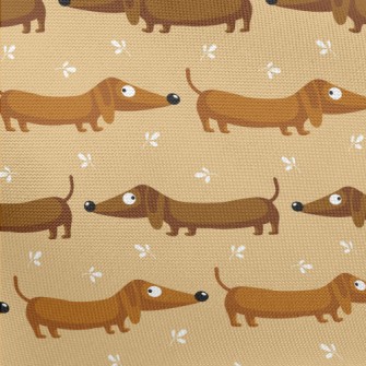 Silly Cute Dachshund Pongee