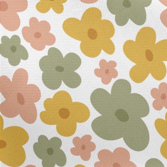 Hand Drawn Colorful Flowers Pongee