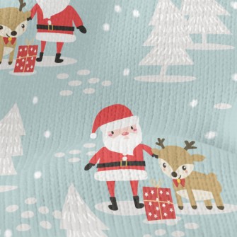 Christmas Winter Pattern Stretch Jersey
