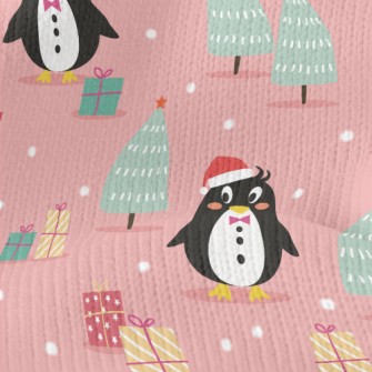 Penguin Wearing Santa Hat Stretch Jersey